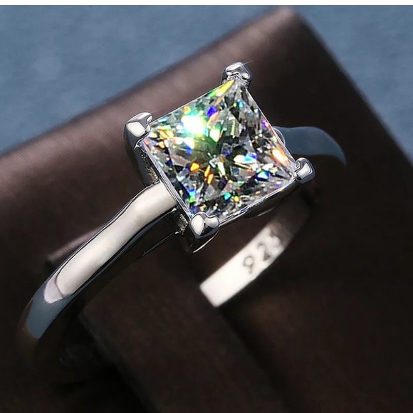 925 Silver Wedding Rings Women  White Sapphire - Picture 2 of 6